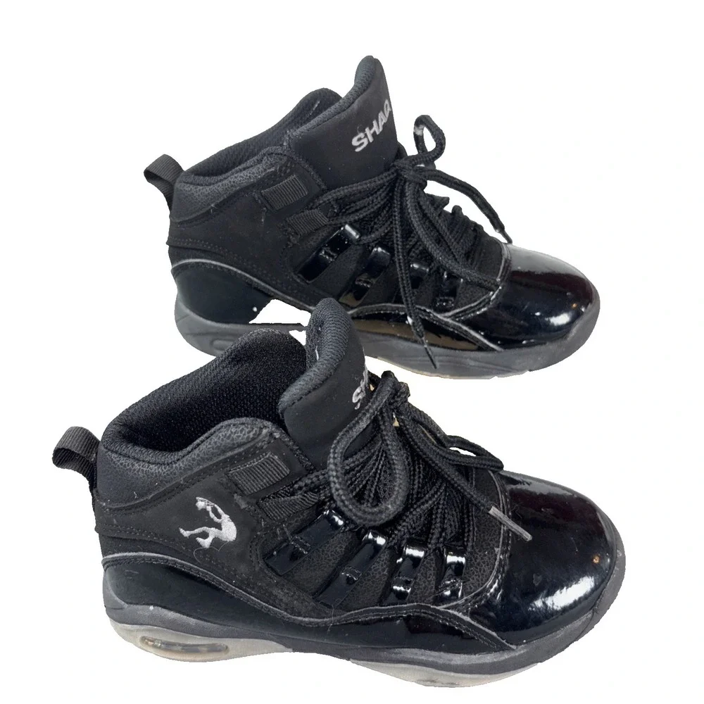 Shaq Sneakers Solid Black High Top Boys Size 13M Kids